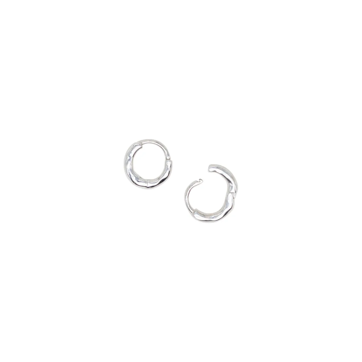 Shop Jewel Rocks Claw Hoops Silver Earring