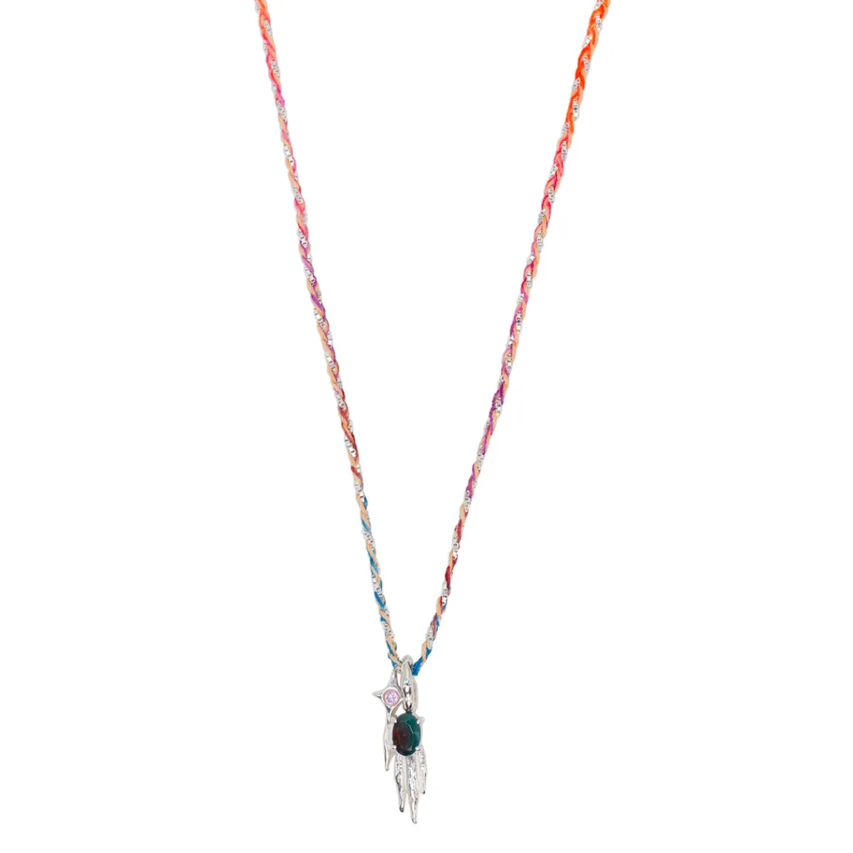 Online Jewel Rocks Comet Rainbow Necklace