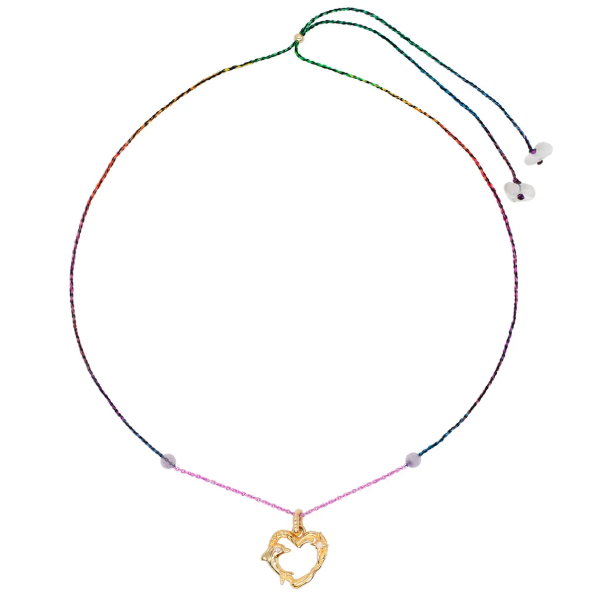 Cheap Jewel Rocks Dolphin Heart Necklace