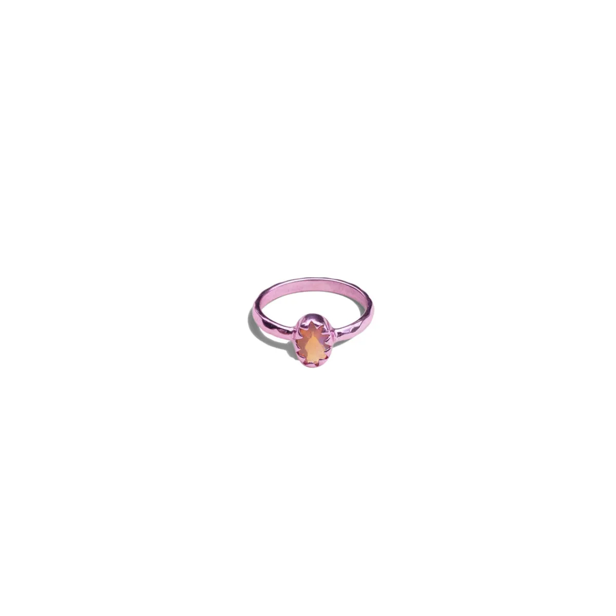 Online Jewel Rocks Dragon Eye Pink Oval Opal Ring Pinkplatedsilver