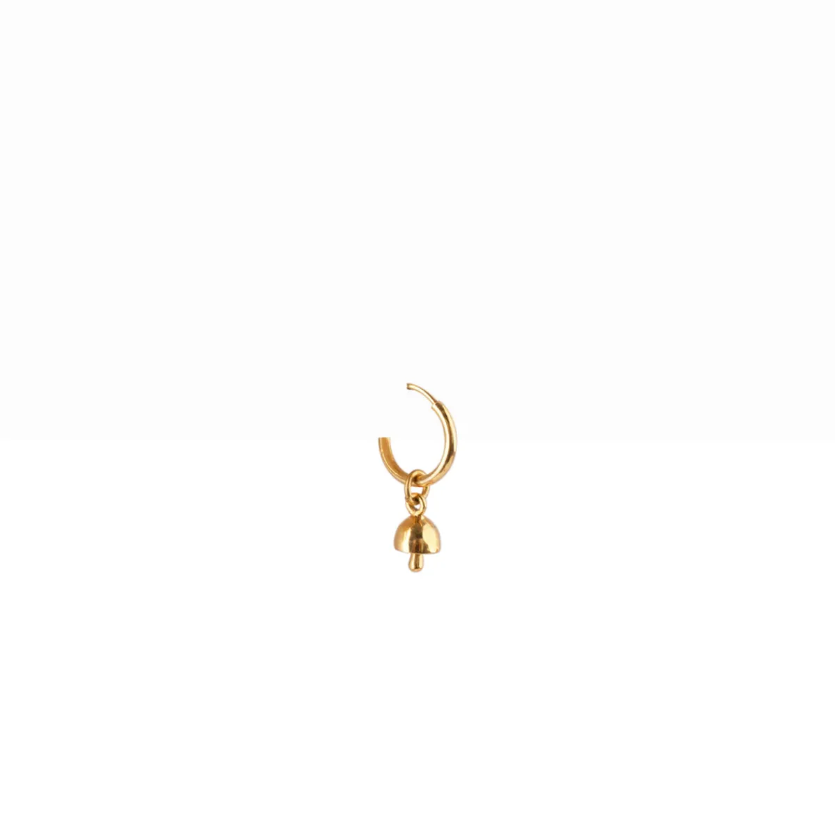 Online Jewel Rocks Fungi Gold Hoops Earrings