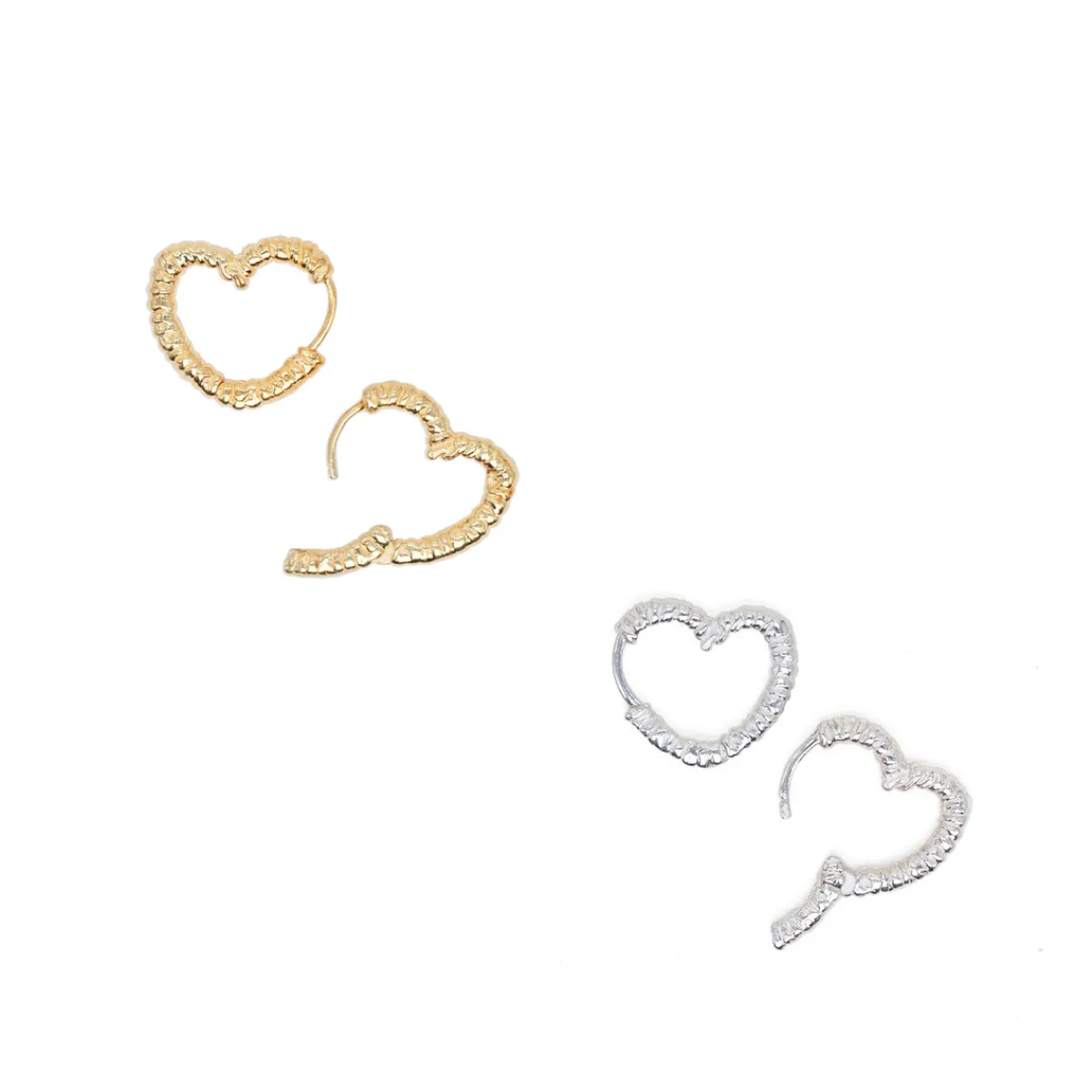 Online Jewel Rocks Heart-Ties Earring Medium