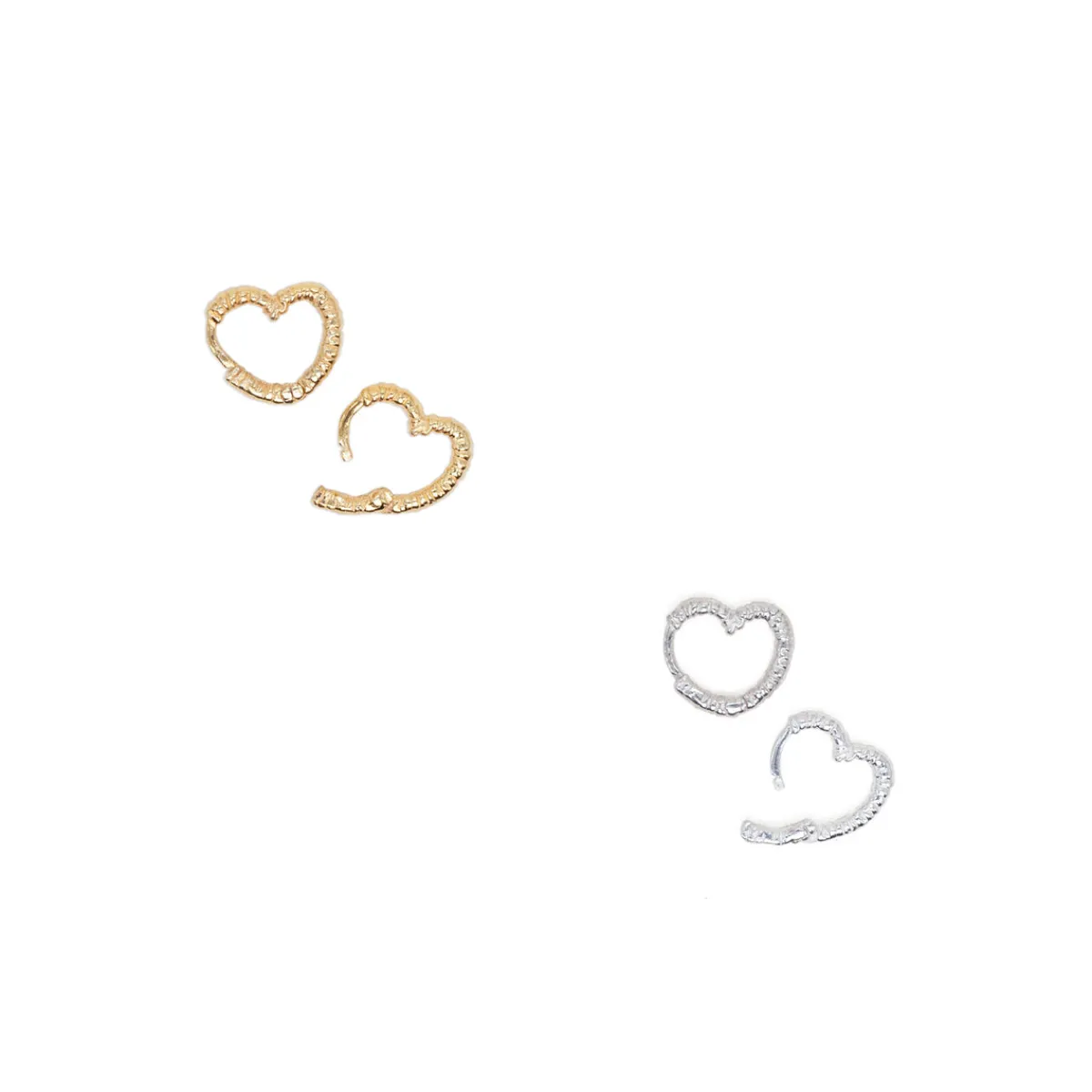 Online Jewel Rocks Heart-Ties Earring Small