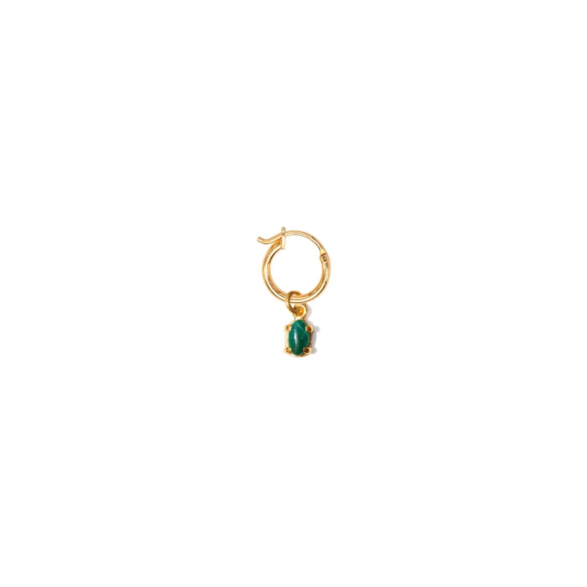 New Jewel Rocks Hoops Jade Earring Silvergoldplate