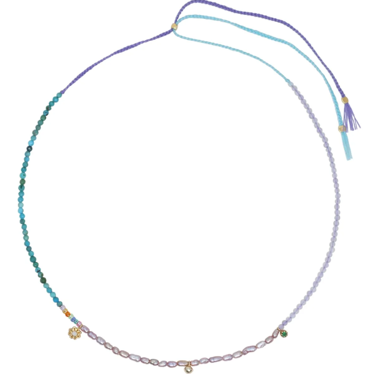 Hot Jewel Rocks Viola Necklace